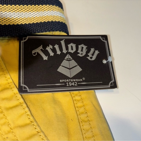 Trilogy Mens Yellow Cotton Cargo Shorts Size 30 - Picture 3 of 8